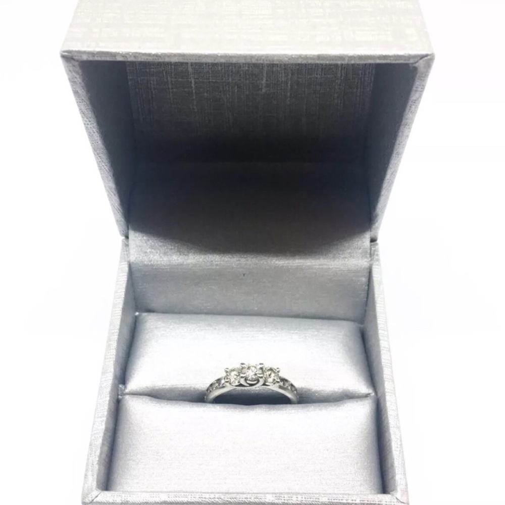 ❌SOLD❌ .5 Carat 3 Stone Diamond Engagement Ring - Picture 4 of 7